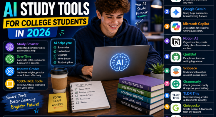 Best Free AI Study Tools for College Students in 2026